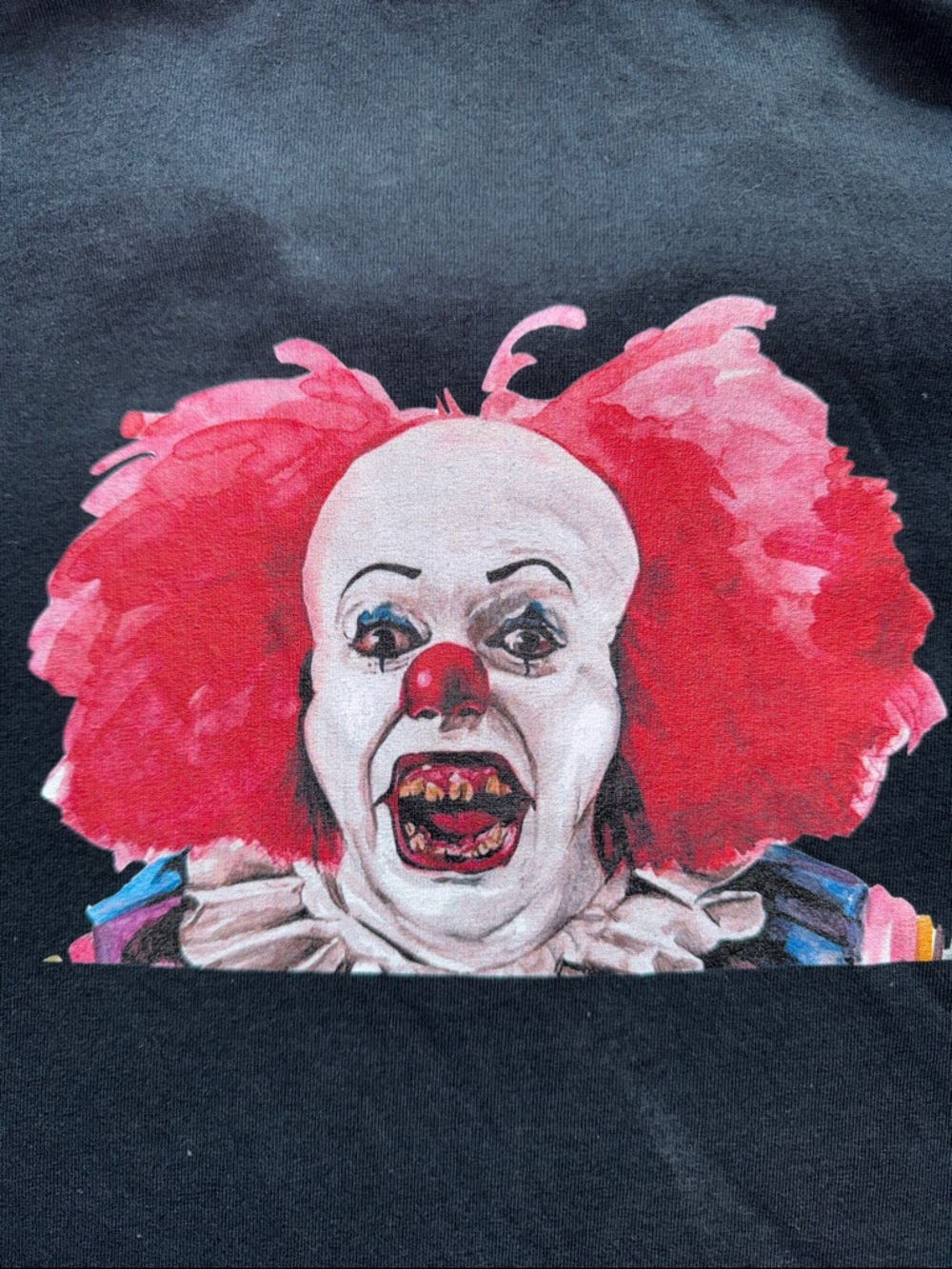 MAKE OFFER! Pennywise the Clown IT Gildan Black Short-Sleeve Polo Shirt MED.